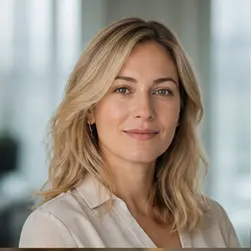 Portrait representing Elena Vargas, an AI professional