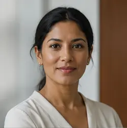 Portrait representing Meera Shah, an AI professional
